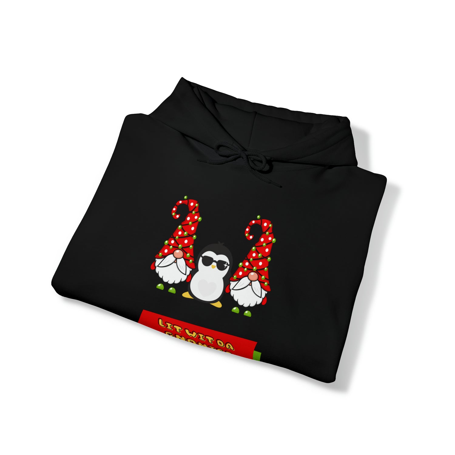 Get Lit with the Gnomies: Festive Holiday Hoodie