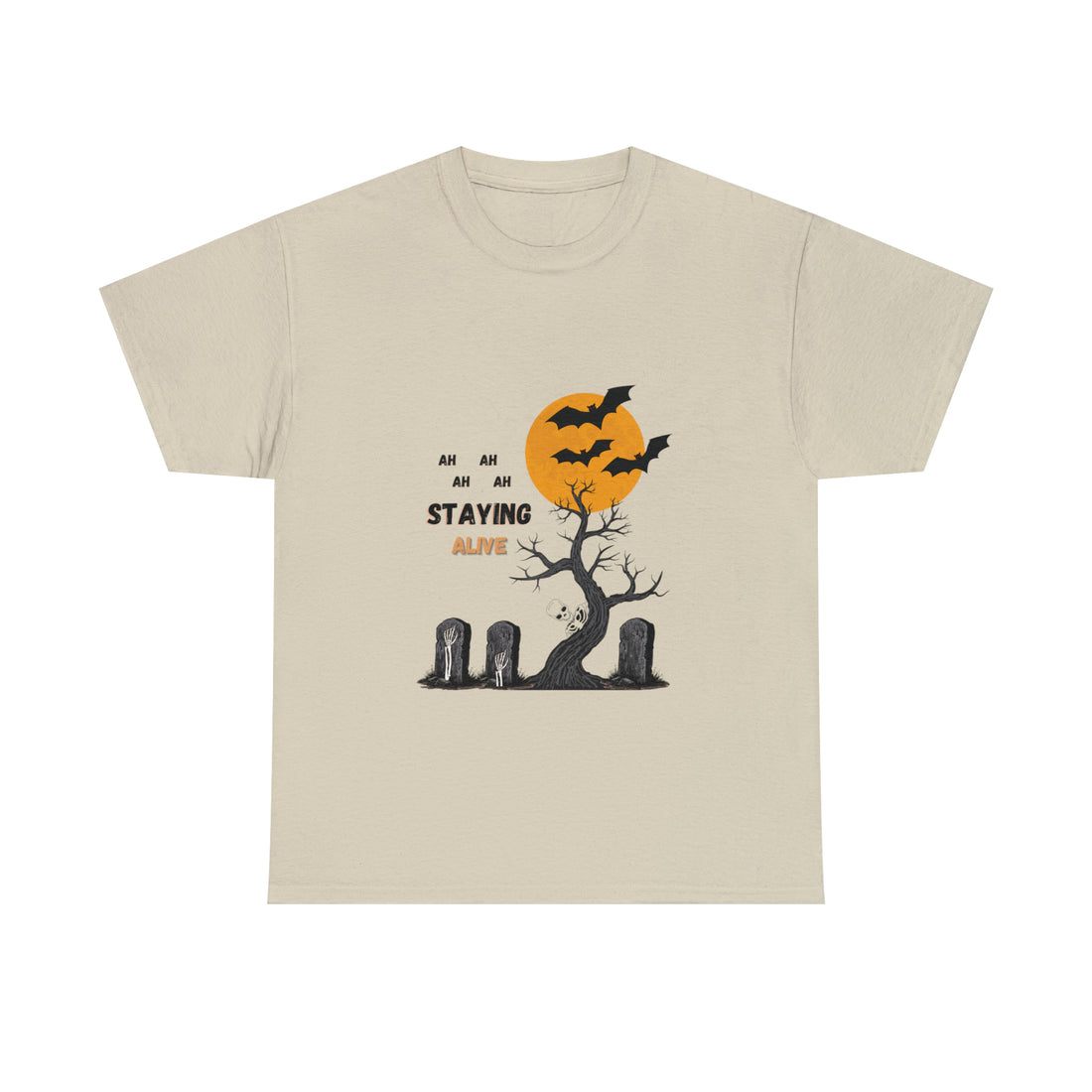 Graveyard Groove: Staying Alive Halloween T-shirt