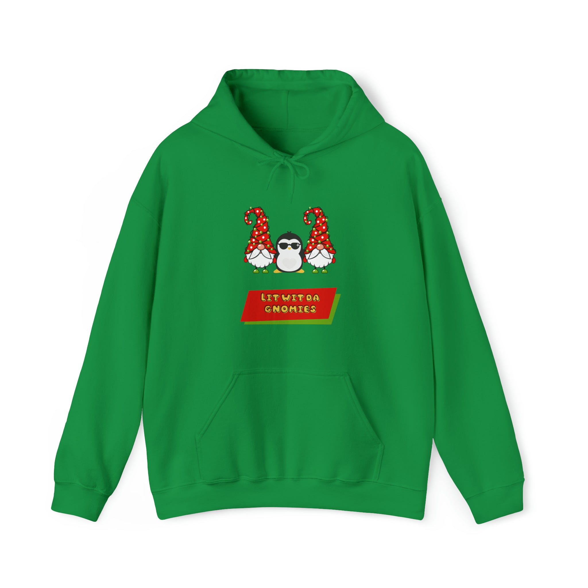 Get Lit with the Gnomies: Festive Holiday Hoodie