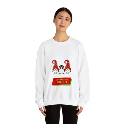 Get lit with the Gnomies - Festive Holiday Sweatshirt