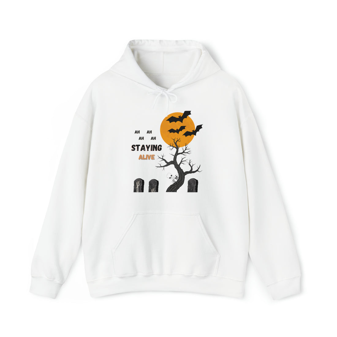 Graveyard Groove: Staying Alive Halloween Hoodie