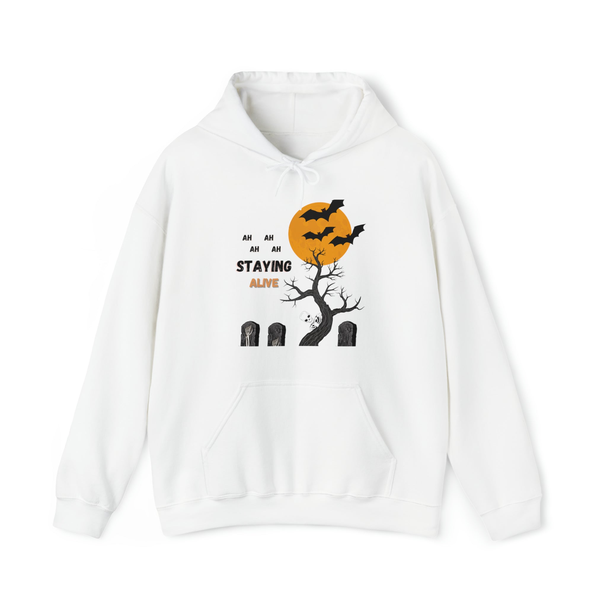 Graveyard Groove: Staying Alive Halloween Hoodie