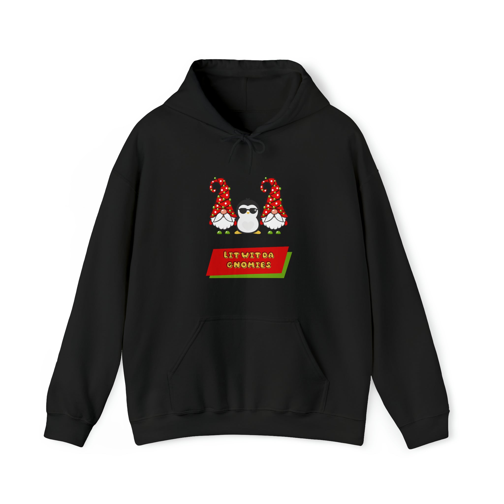 Get Lit with the Gnomies: Festive Holiday Hoodie