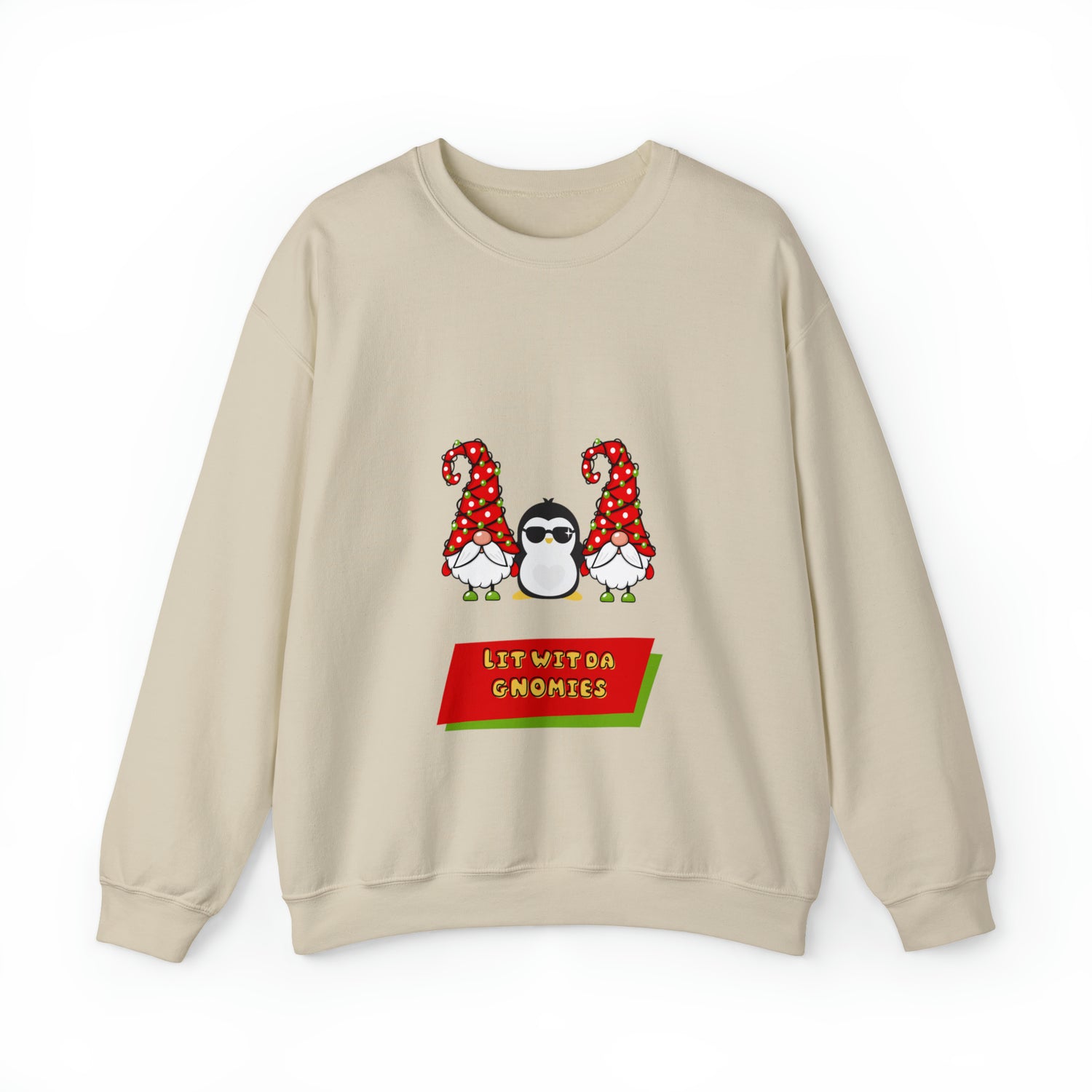 Get lit with the Gnomies - Festive Holiday Sweatshirt