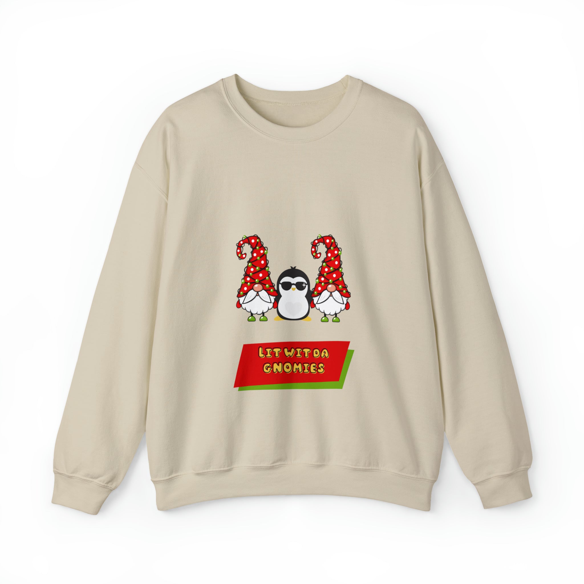 Get lit with the Gnomies - Festive Holiday Sweatshirt