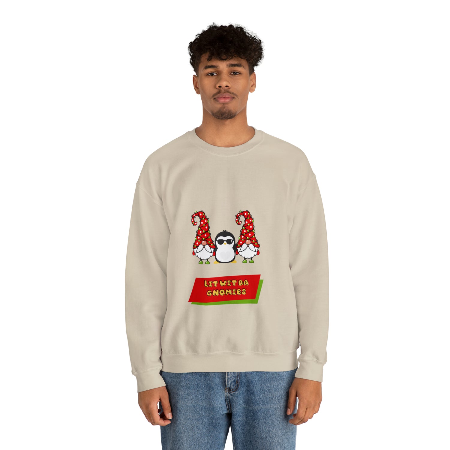 Get lit with the Gnomies - Festive Holiday Sweatshirt