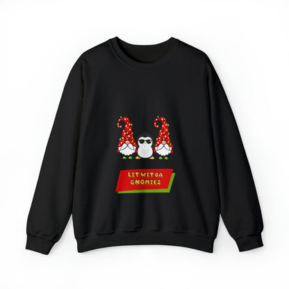 Get lit with the Gnomies - Festive Holiday Sweatshirt