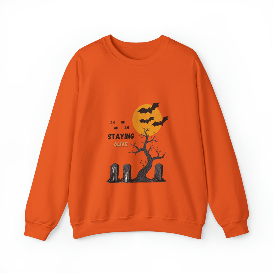 Graveyard Groove: Staying Alive Halloween Sweatshirt