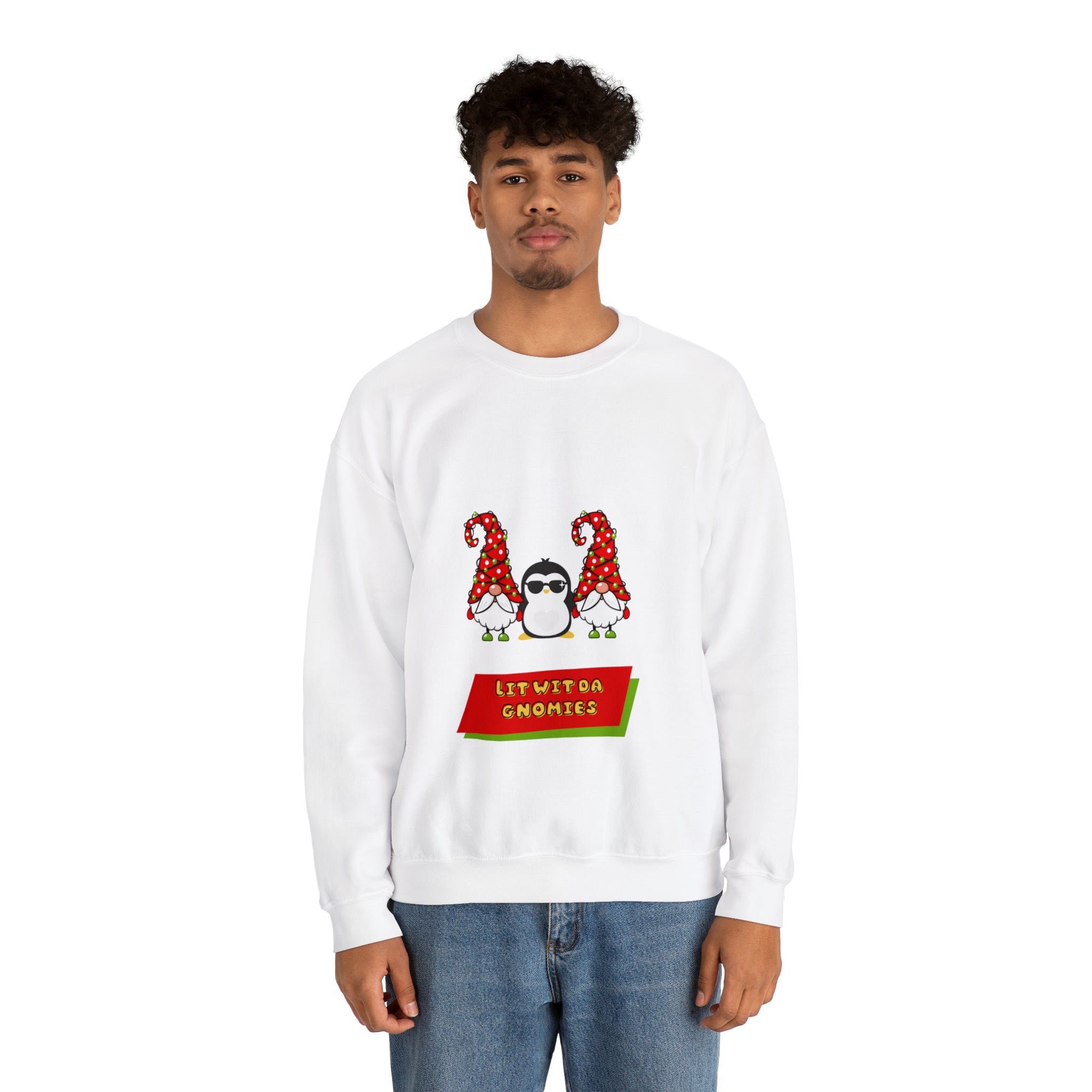 Get lit with the Gnomies - Festive Holiday Sweatshirt