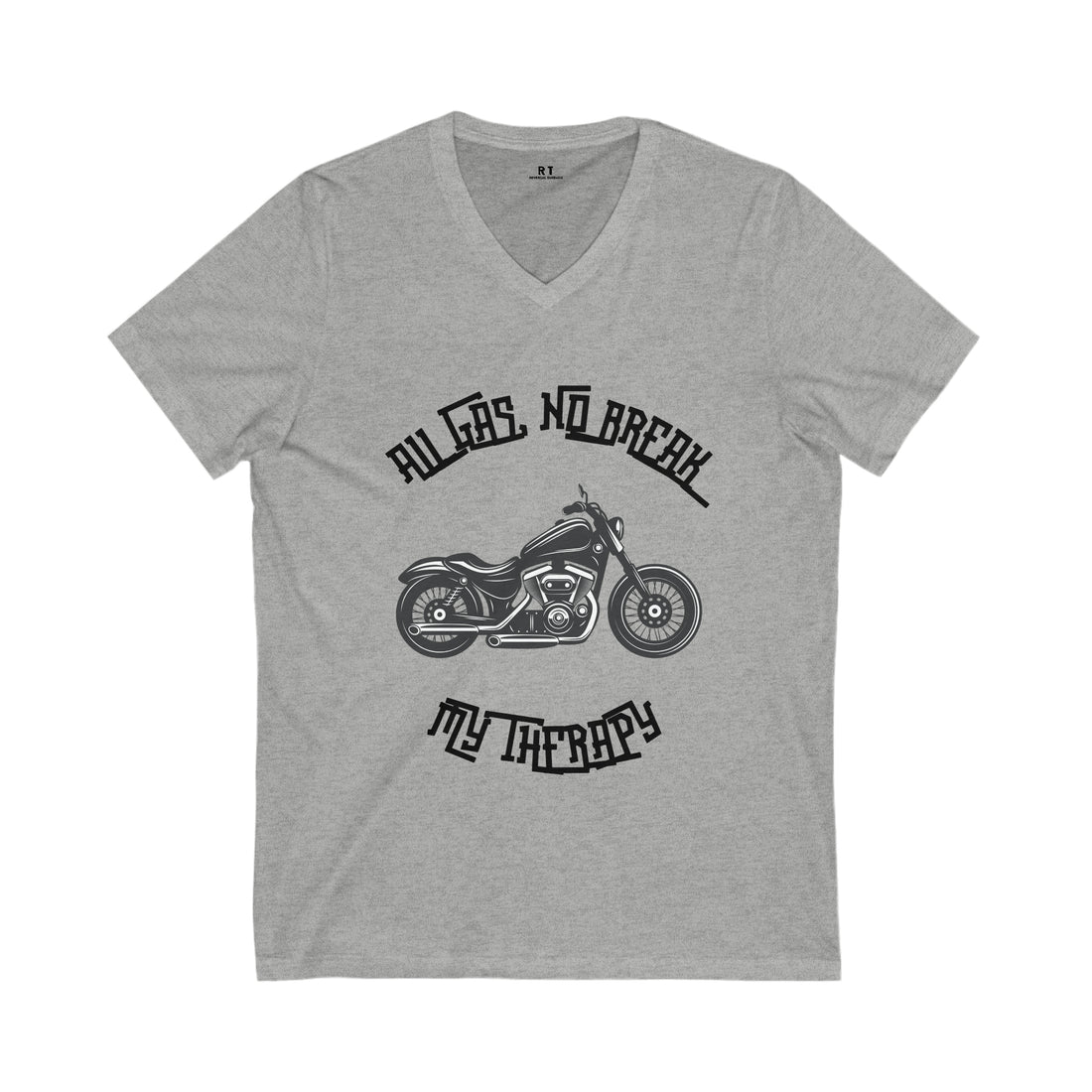 Biker Therapy Short Sleeve V-Neck Tee