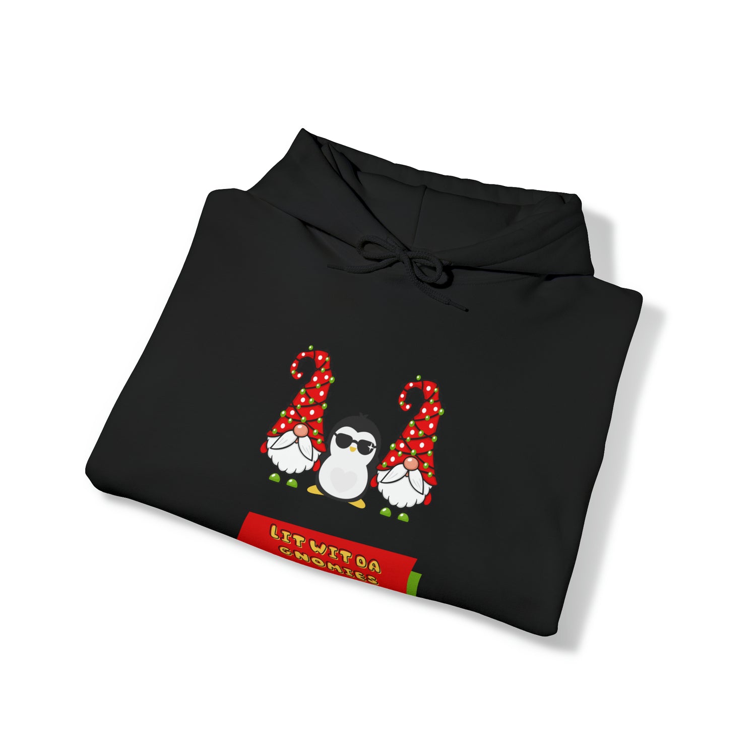 Get Lit with the Gnomies: Festive Holiday Hoodie