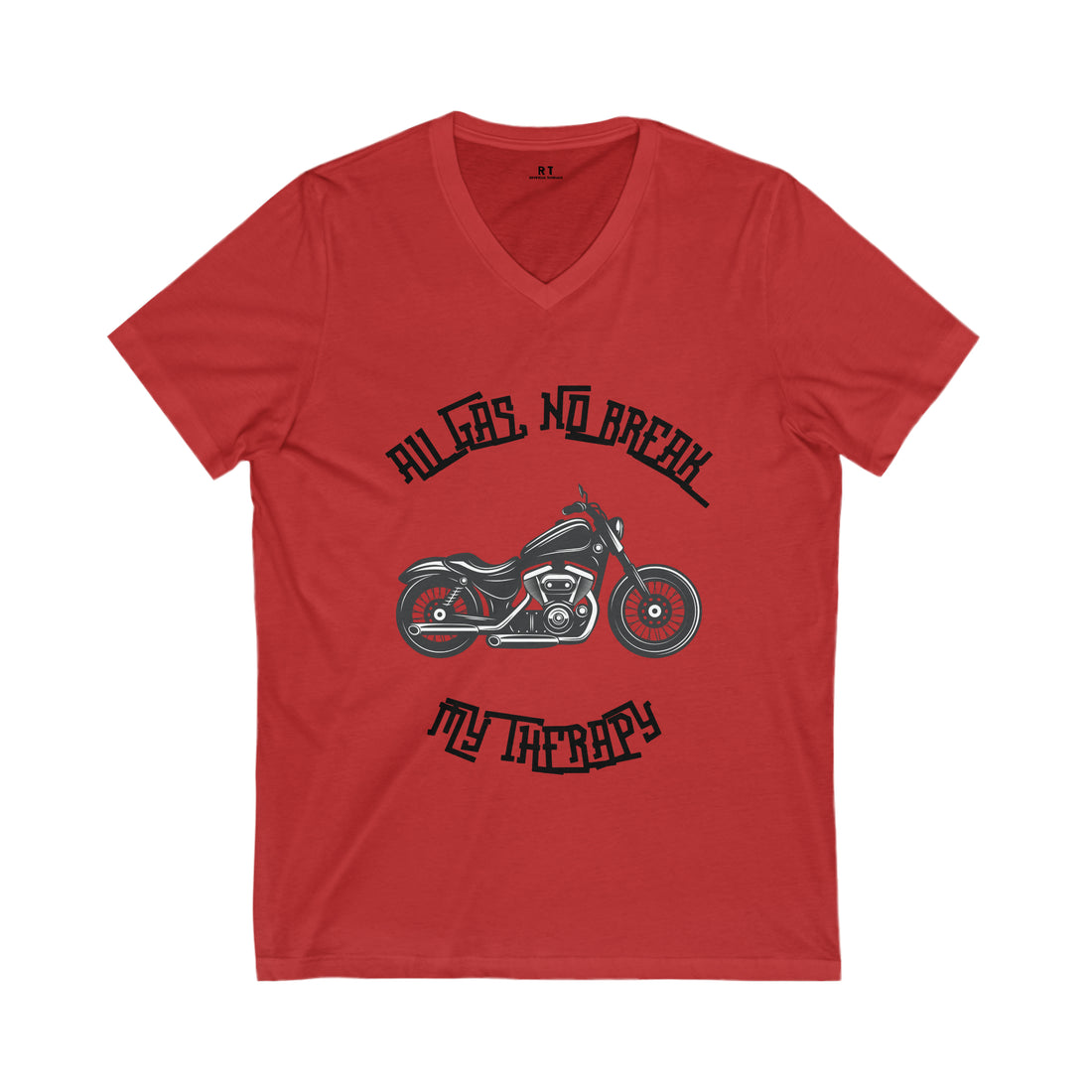 Biker Therapy Short Sleeve V-Neck Tee