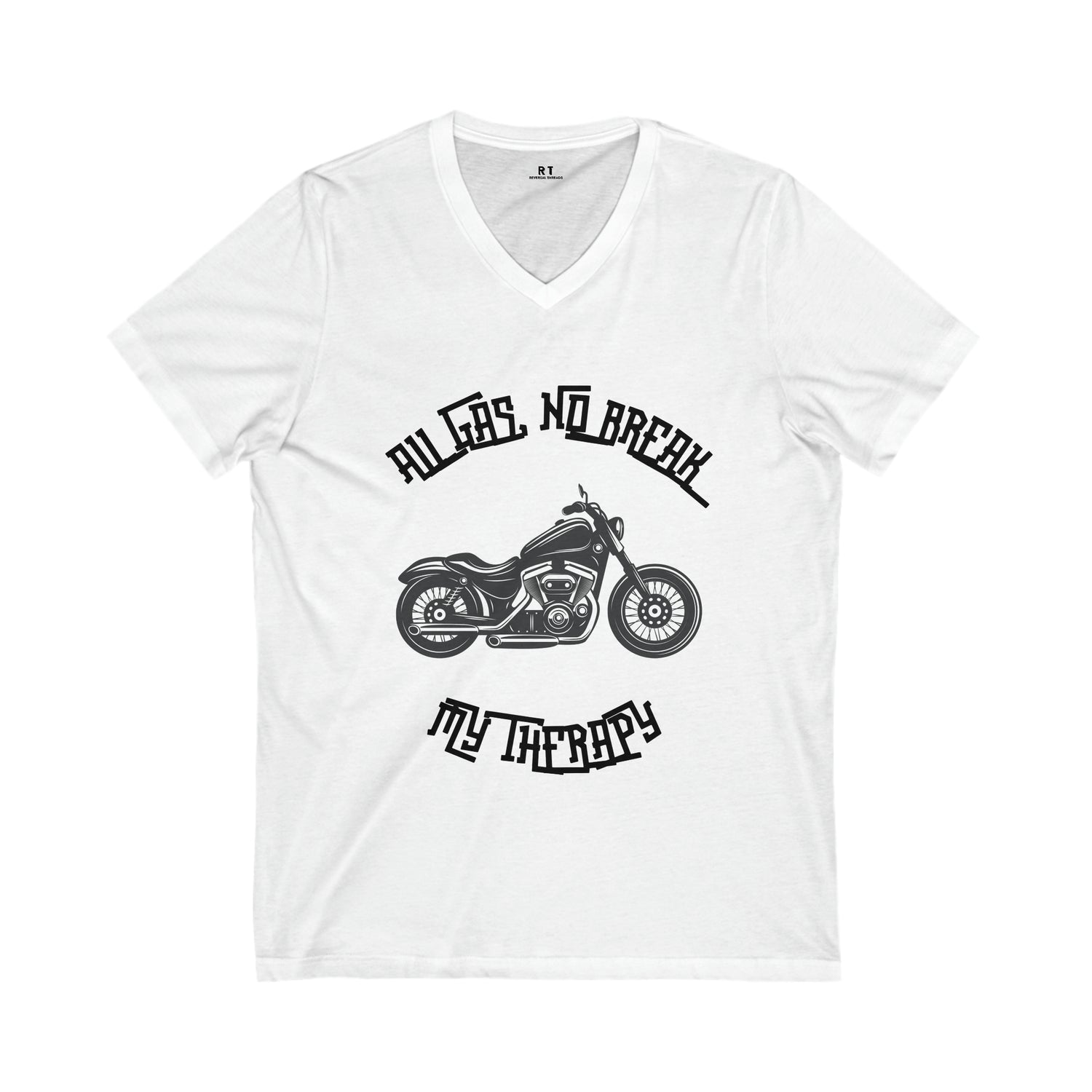 Biker Therapy Short Sleeve V-Neck Tee