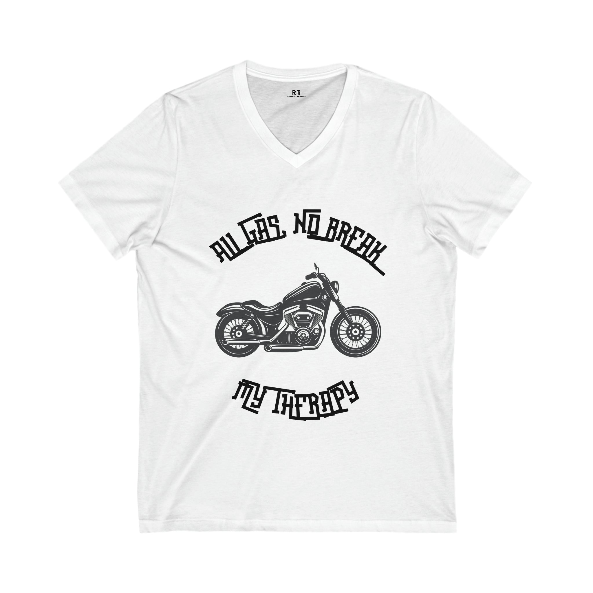 Biker Therapy Short Sleeve V-Neck Tee