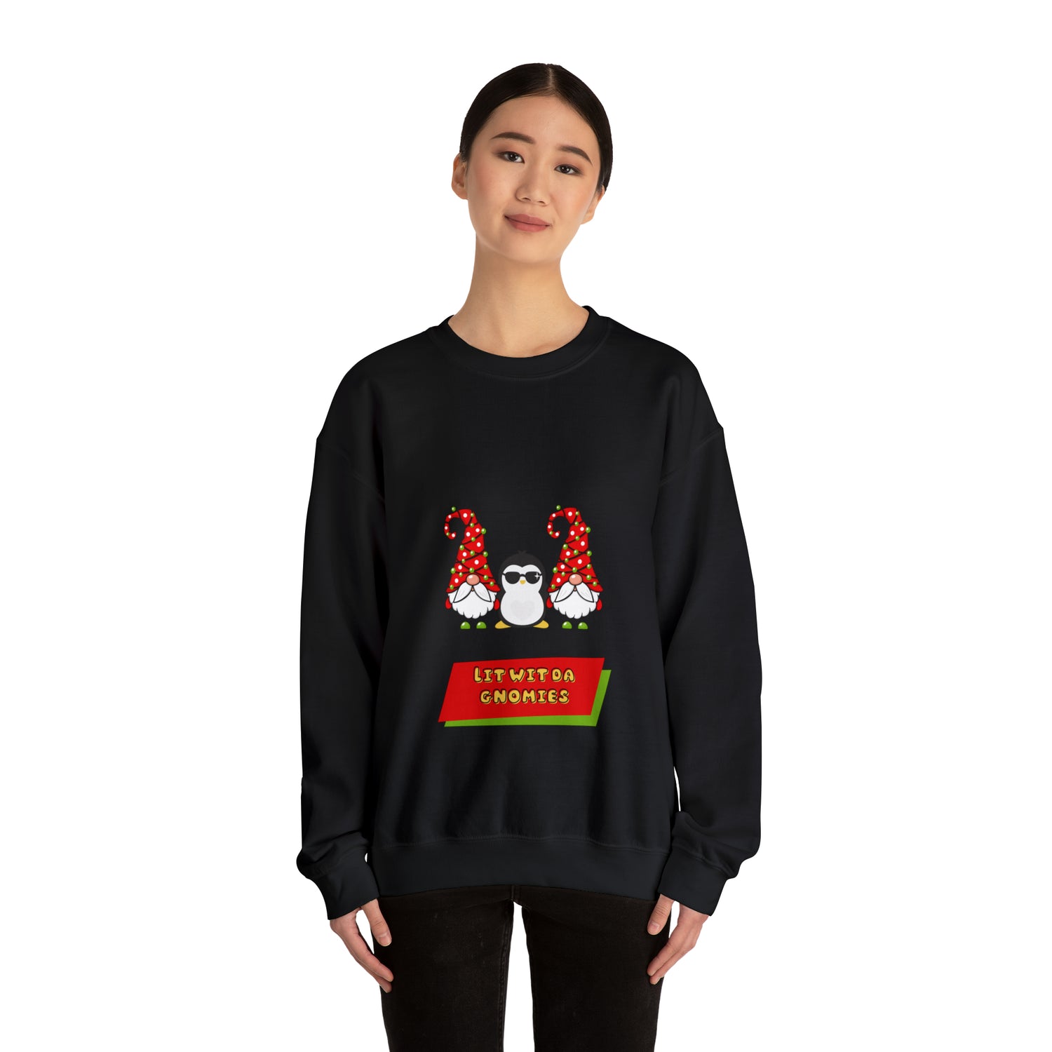 Get lit with the Gnomies - Festive Holiday Sweatshirt