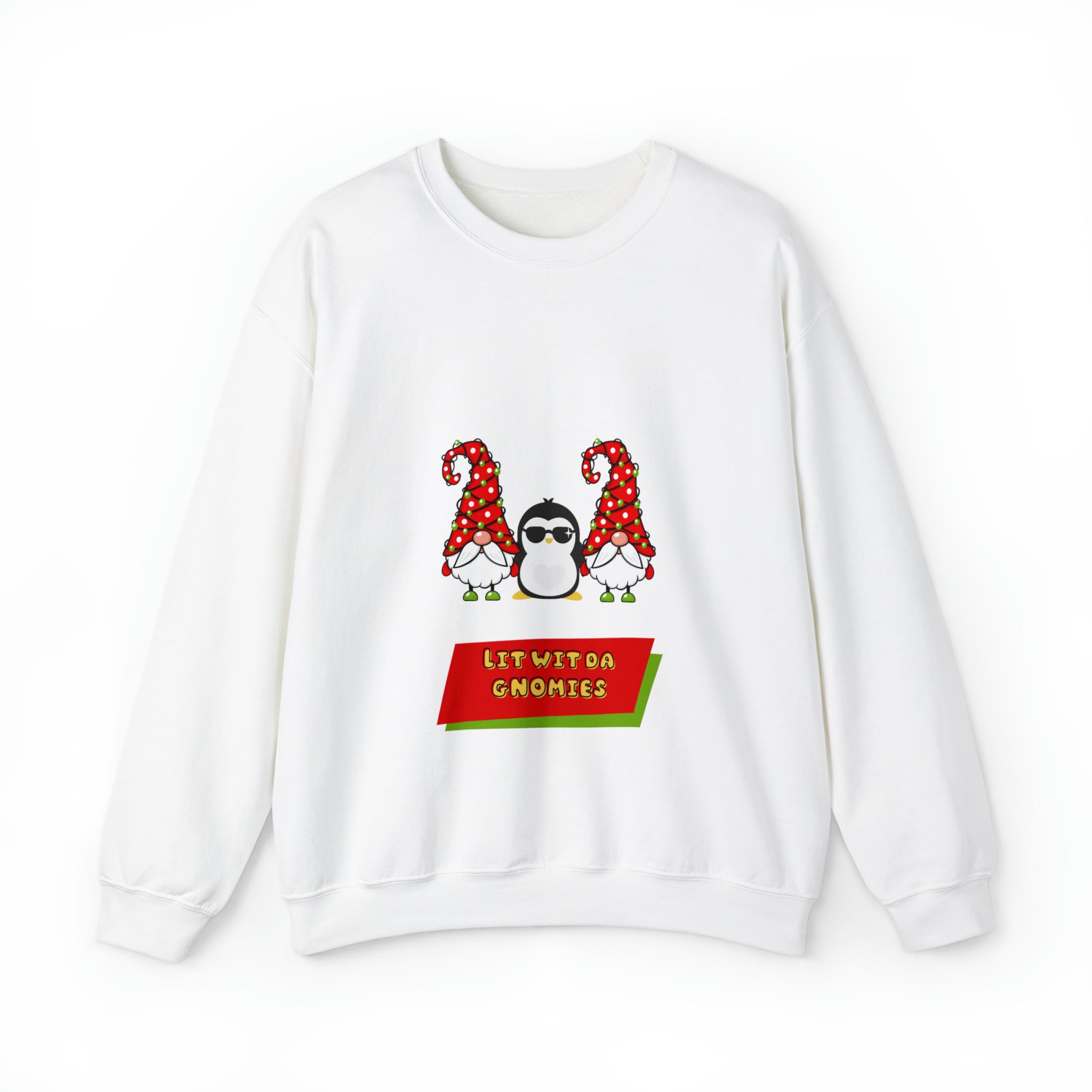 Get lit with the Gnomies - Festive Holiday Sweatshirt