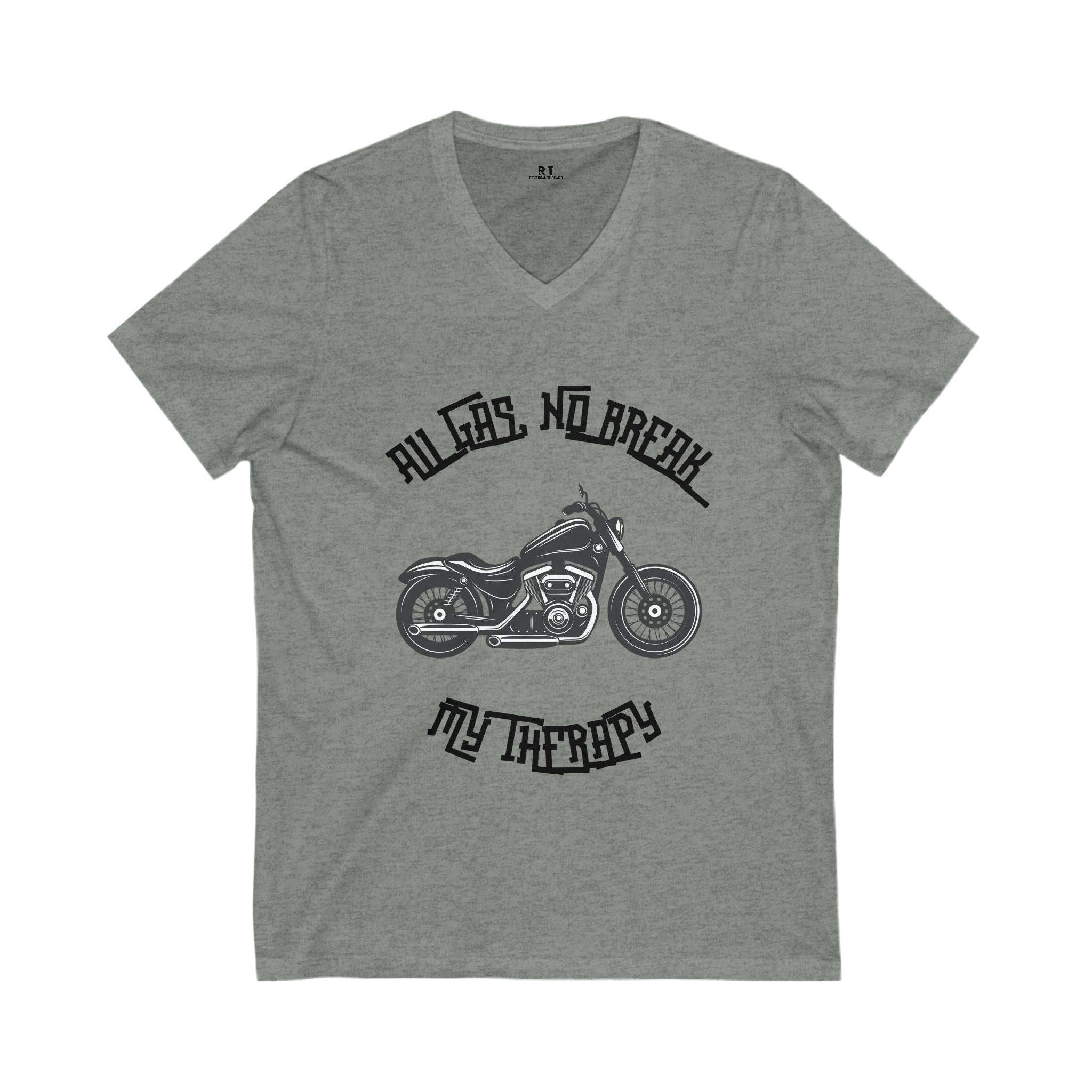 Biker Therapy Short Sleeve V-Neck Tee