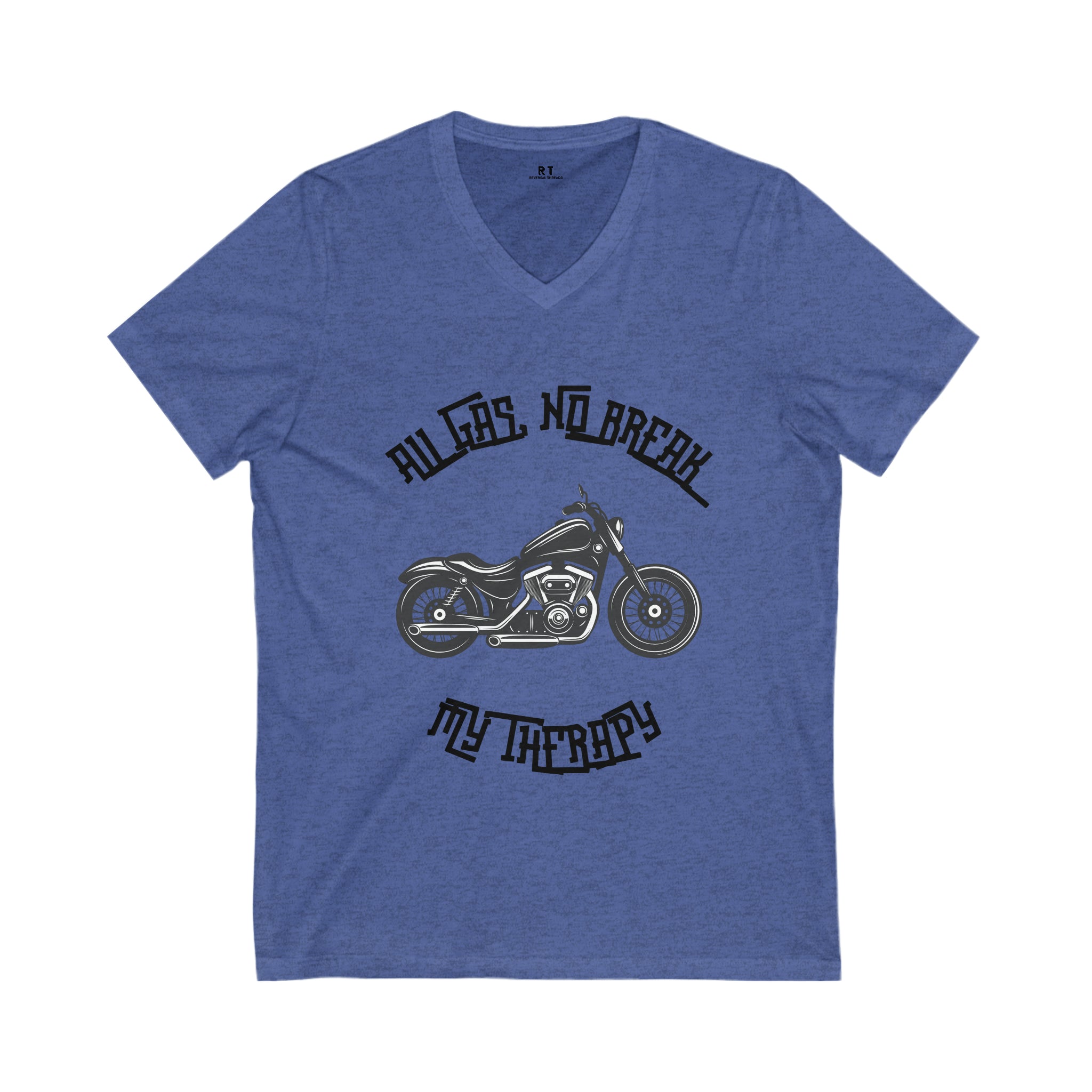 Biker Therapy Short Sleeve V-Neck Tee