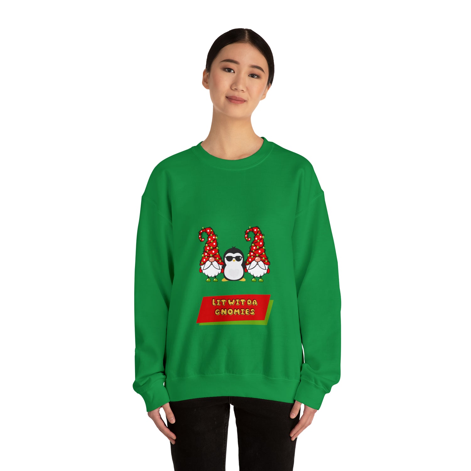 Get lit with the Gnomies - Festive Holiday Sweatshirt